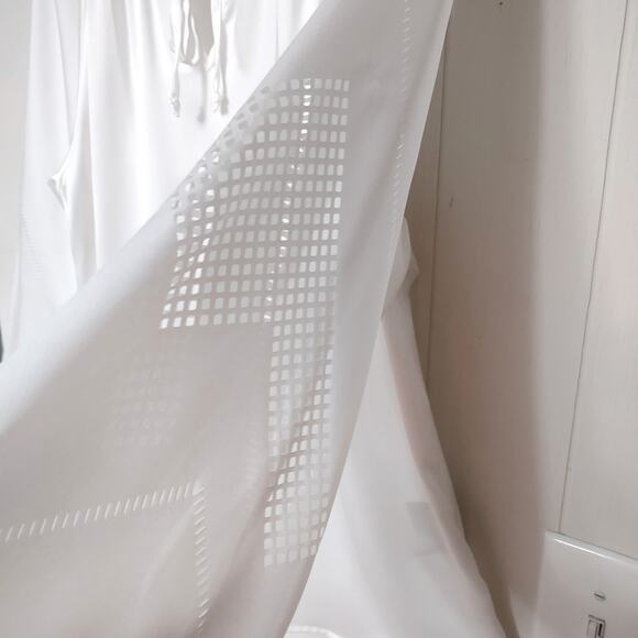 LOVE STITCH White Peasant Blouse Size S Boho Hippie South Western Simple Clean - Picture 8 of 10